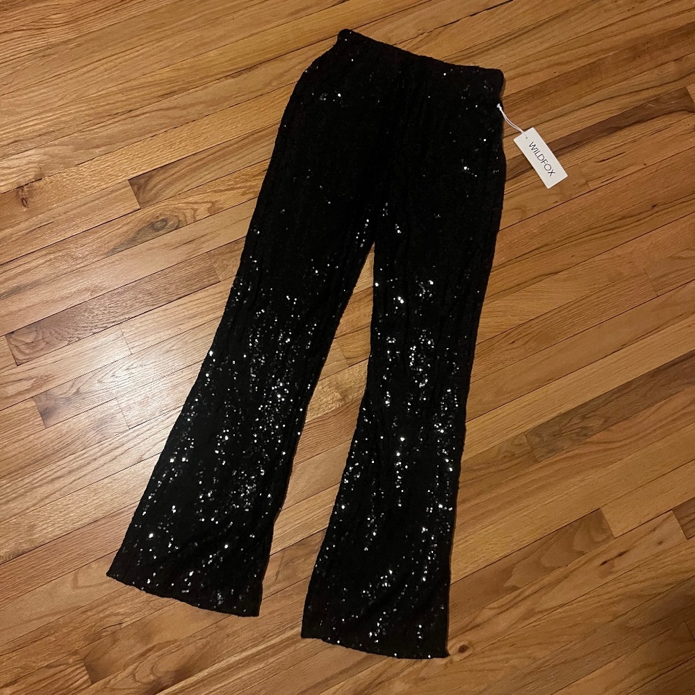Wildfox sequin bell bottom pants